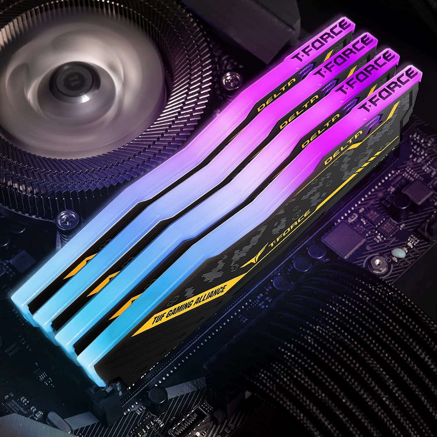 Teamgroup T-Force Delta TUF Gaming Alliance RGB 32GB (2X16GB) DDR4 3200Mhz CL16-20-20-40 1.35V Desktop Memory (TF9D432G3200HC16FDC01) - Image 8