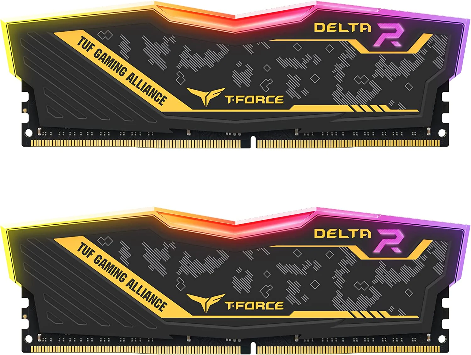 Teamgroup T-Force Delta TUF Gaming Alliance RGB 32GB (2X16GB) DDR4 3600Mhz CL18-22-22-42 1.35V Desktop Memory (TF9D432G3600HC18JDC01)