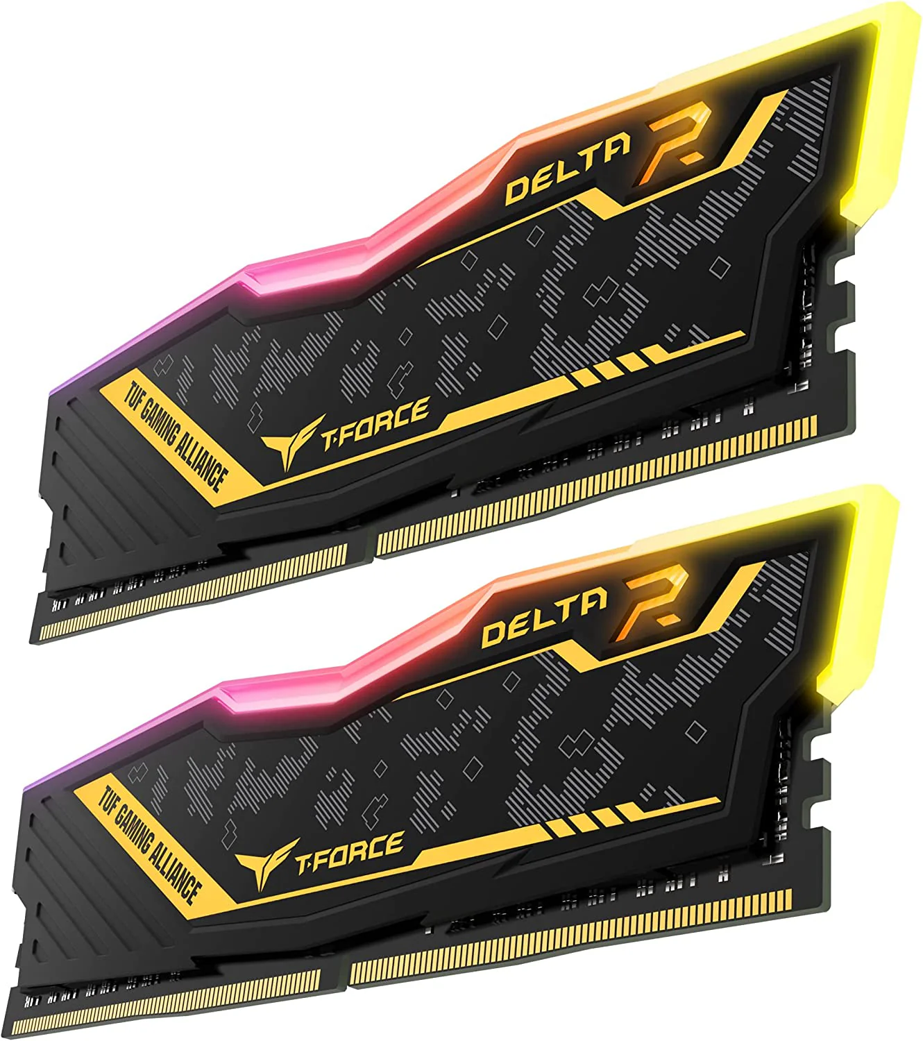 Teamgroup T-Force Delta TUF Gaming Alliance RGB 32GB (2X16GB) DDR4 3600Mhz CL18-22-22-42 1.35V Desktop Memory (TF9D432G3600HC18JDC01) - Image 2