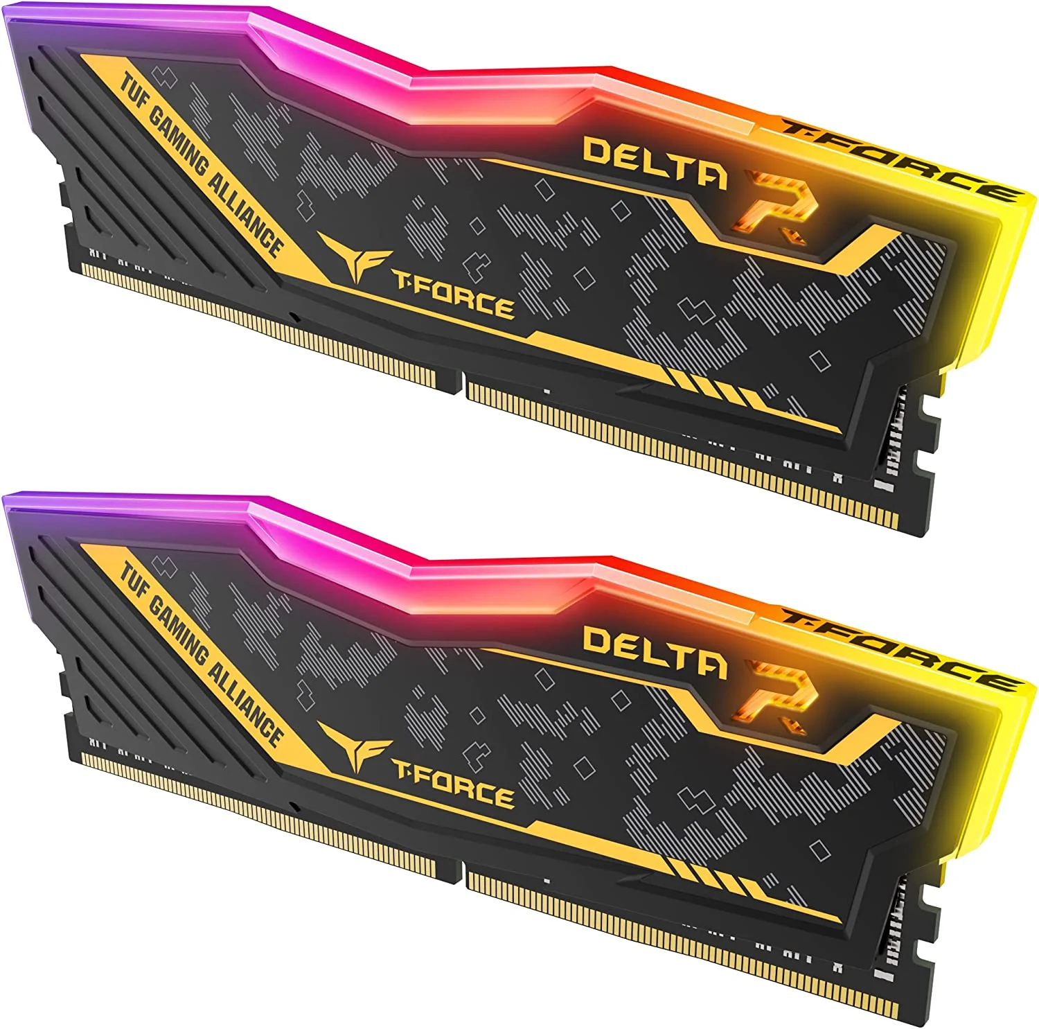 Teamgroup T-Force Delta TUF Gaming Alliance RGB 32GB (2X16GB) DDR4 3600Mhz CL18-22-22-42 1.35V Desktop Memory (TF9D432G3600HC18JDC01) - Image 3