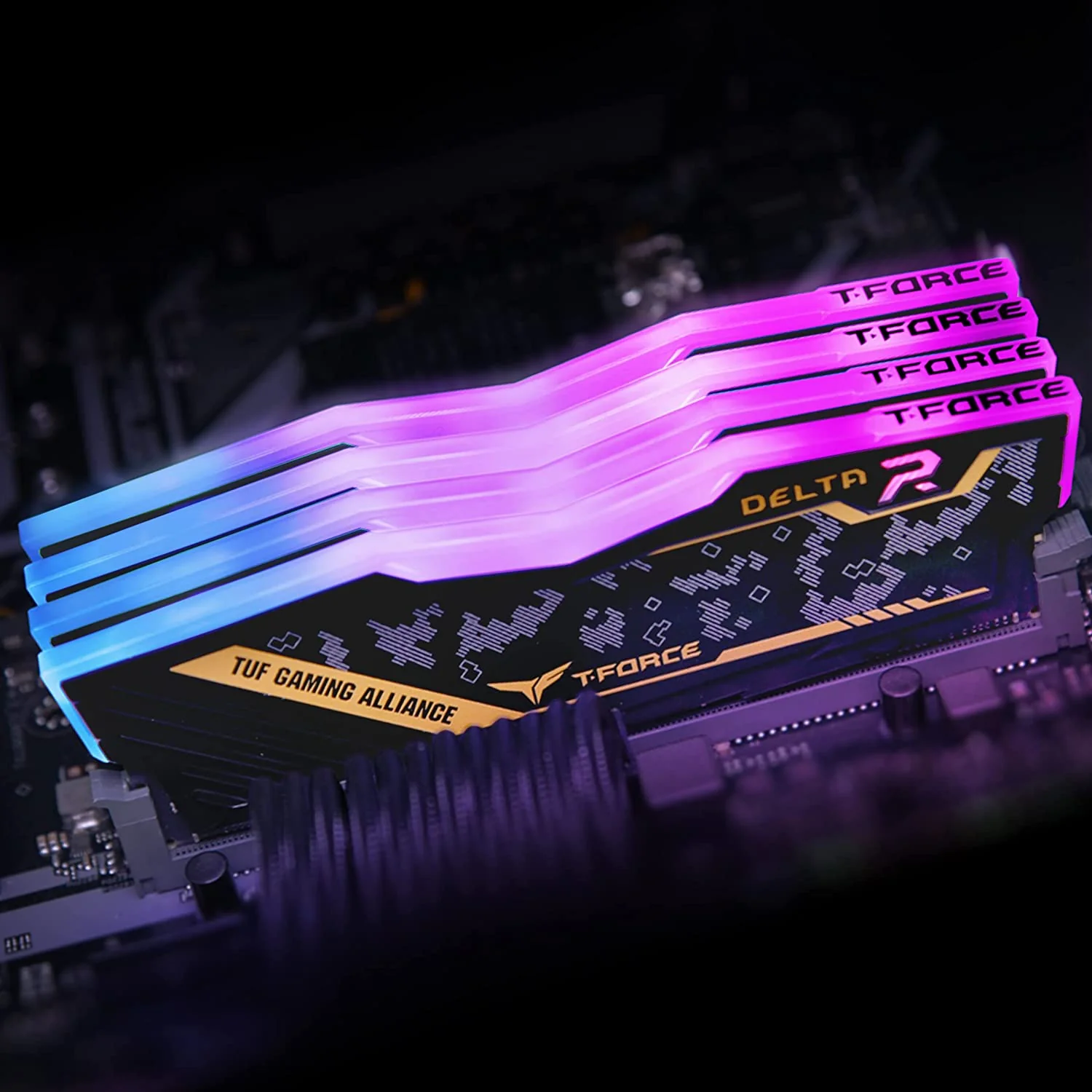 Teamgroup T-Force Delta TUF Gaming Alliance RGB 32GB (2X16GB) DDR4 3600Mhz CL18-22-22-42 1.35V Desktop Memory (TF9D432G3600HC18JDC01) - Image 7