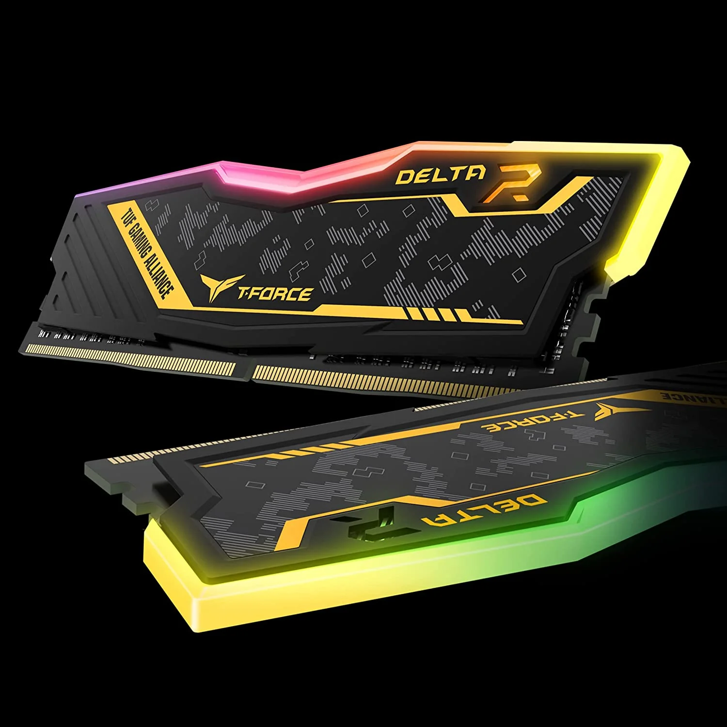 Teamgroup T-Force Delta TUF Gaming Alliance RGB 64GB (2X32GB) DDR4 3600Mhz CL18-22-22-42 1.35V Desktop Memory (TF9D464G3600HC18JDC01) - Image 4
