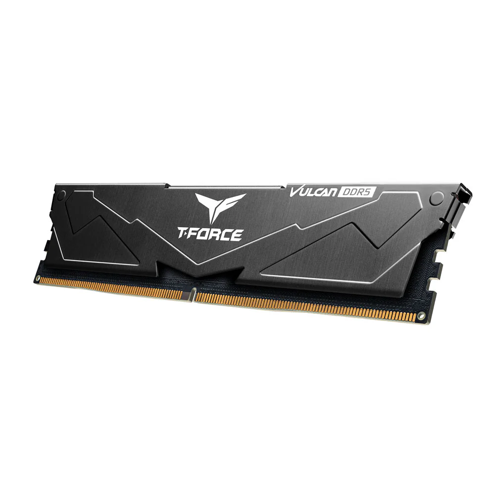 TeamGroup T-Force Vulcan 16GB (2x8GB) DDR5 5200MHz CL40-40-40-76 1.25V Gaming Desktop Memory (Black) (FLBD516G5200HC40CDC01) - Image 4