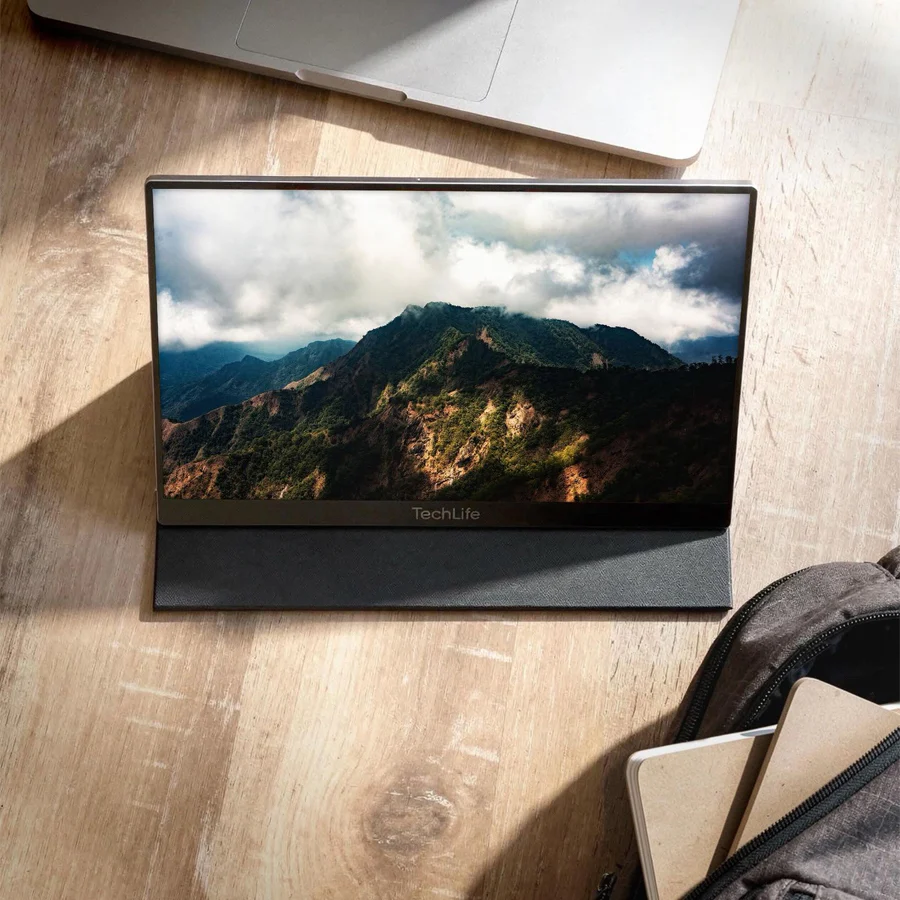 TechLife TLPM001 15.6" FHD (1920x1080) 60Hz IPS Ultra-Slim Aluminum Portable Monitor (Black) - Image 2