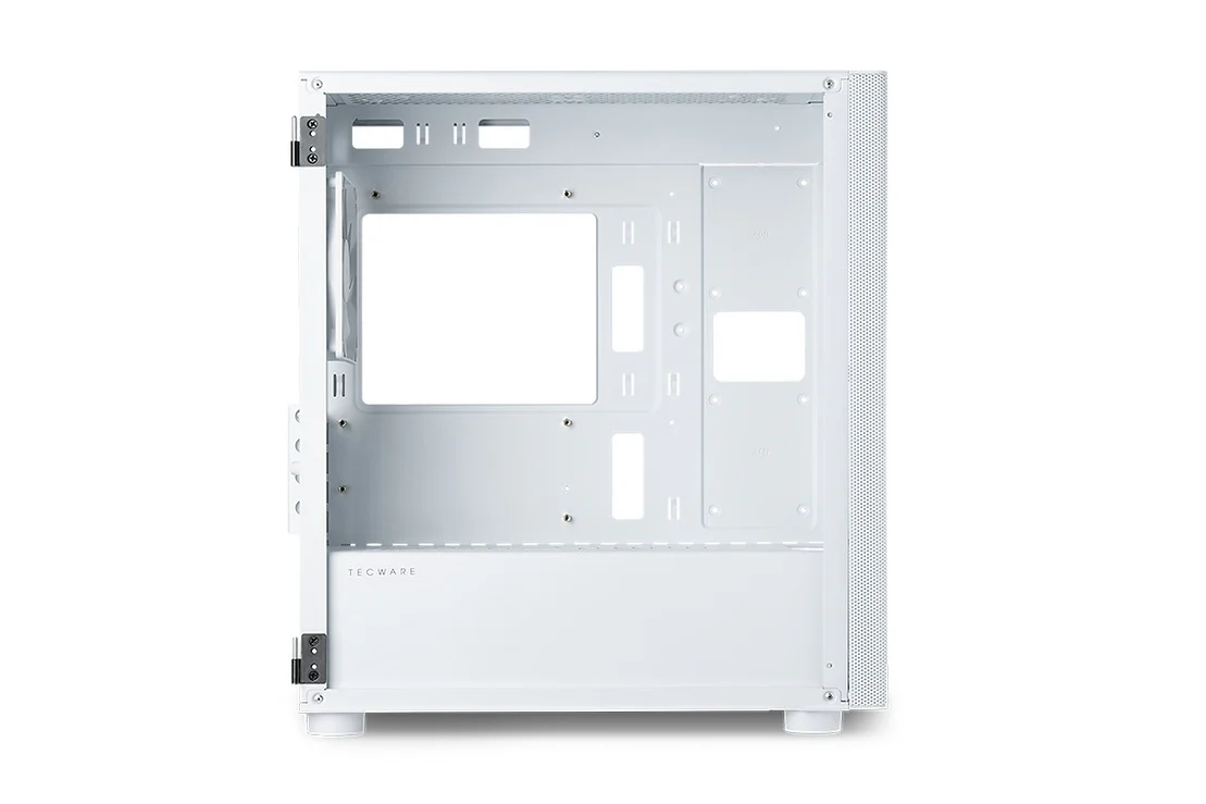 Tecware Flatline High Airflow mATX Case (White) - Image 4