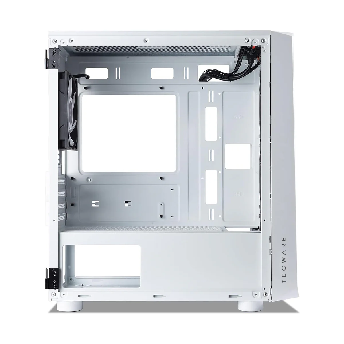 Tecware Forge M Omni Link Mesh Front /TG Side Panel High Airflow PC Case (Black, White) - Image 8