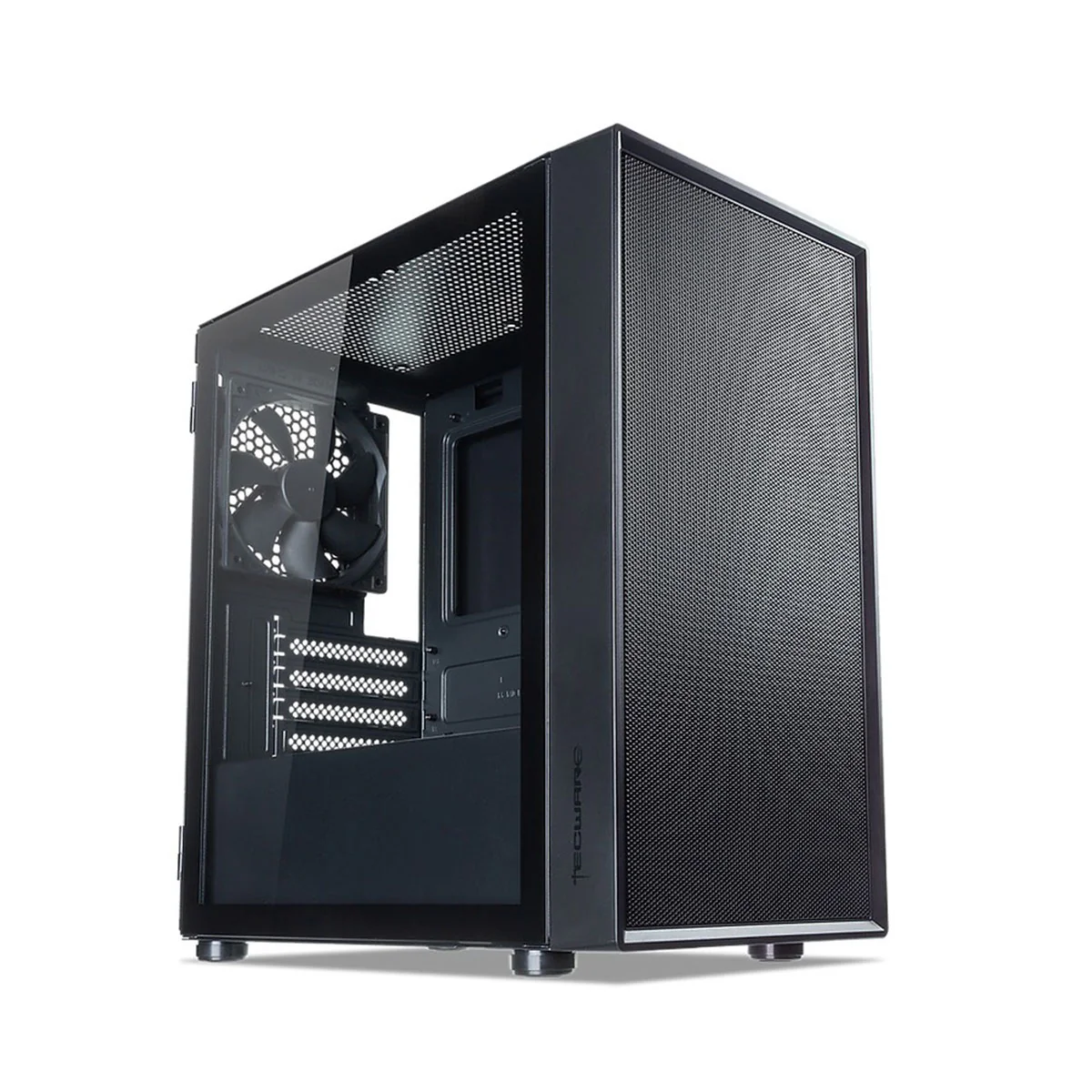 Tecware Nexus Air M2 TG High Airflow MATX PC Case with 3x 120mm Non LED Fans (Black) - Image 3