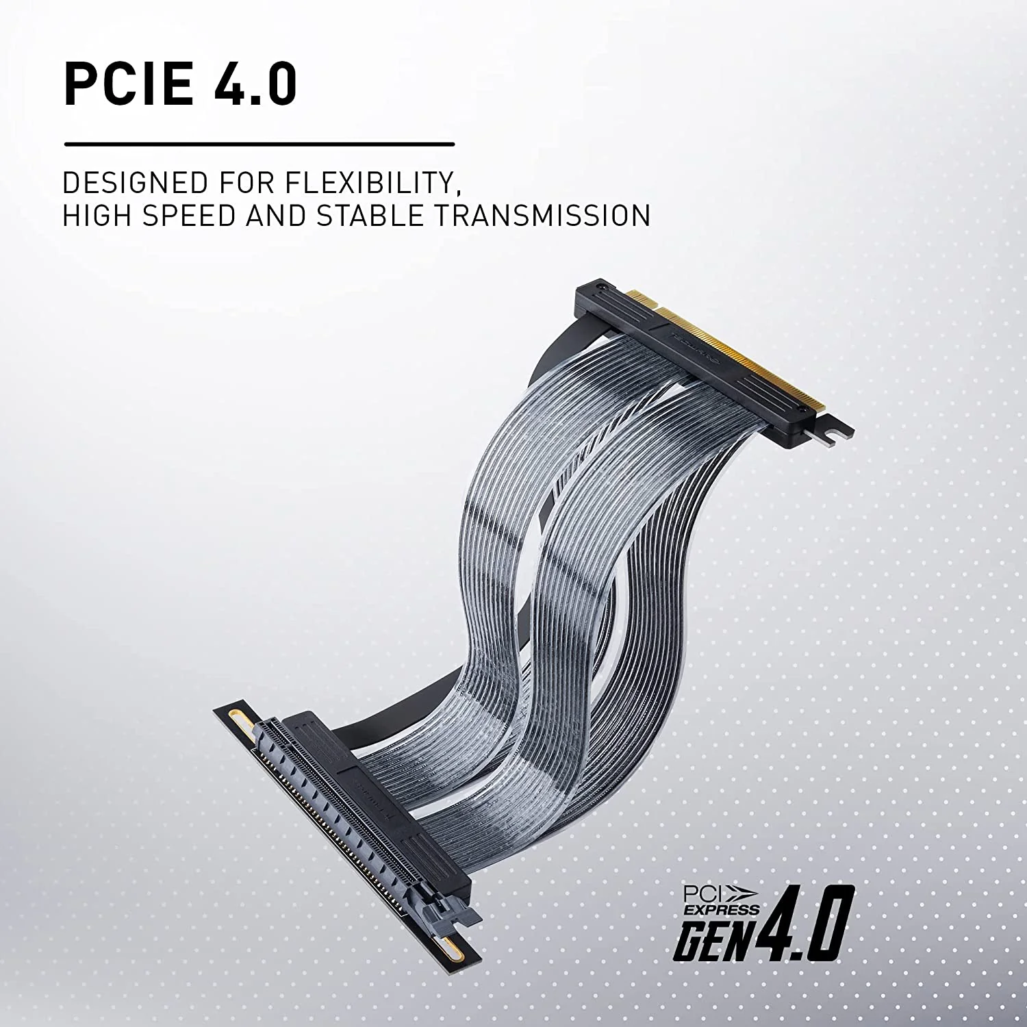 Tecware PCIE Gen 4.0 20CM 90 Degrees Angle GPU Riser Cable (Black) - Image 3