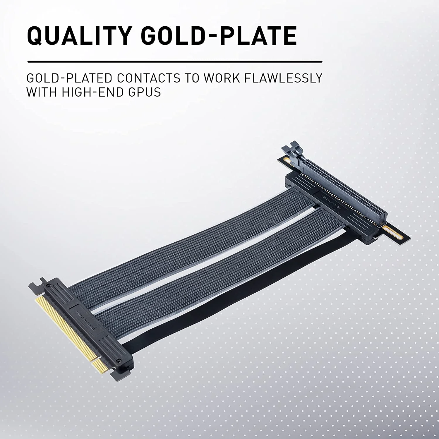 Tecware PCIE Gen 4.0 20CM 90 Degrees Angle GPU Riser Cable (Black) - Image 6