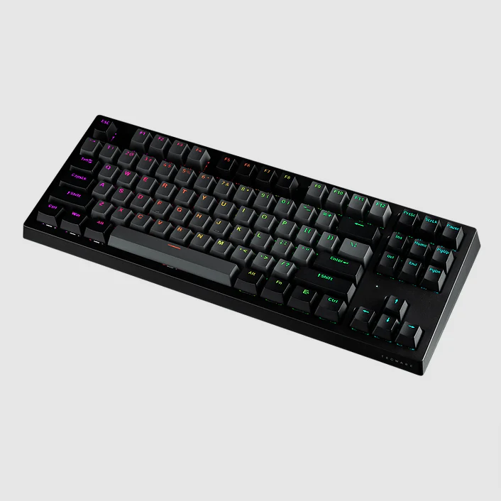 Tecware Phantom+ Elite 87-Keys RGB Wireless/Wired Black Mechanical Keyboard (Pre-Lubed Wraith Orange Tactile Switches) - Image 8