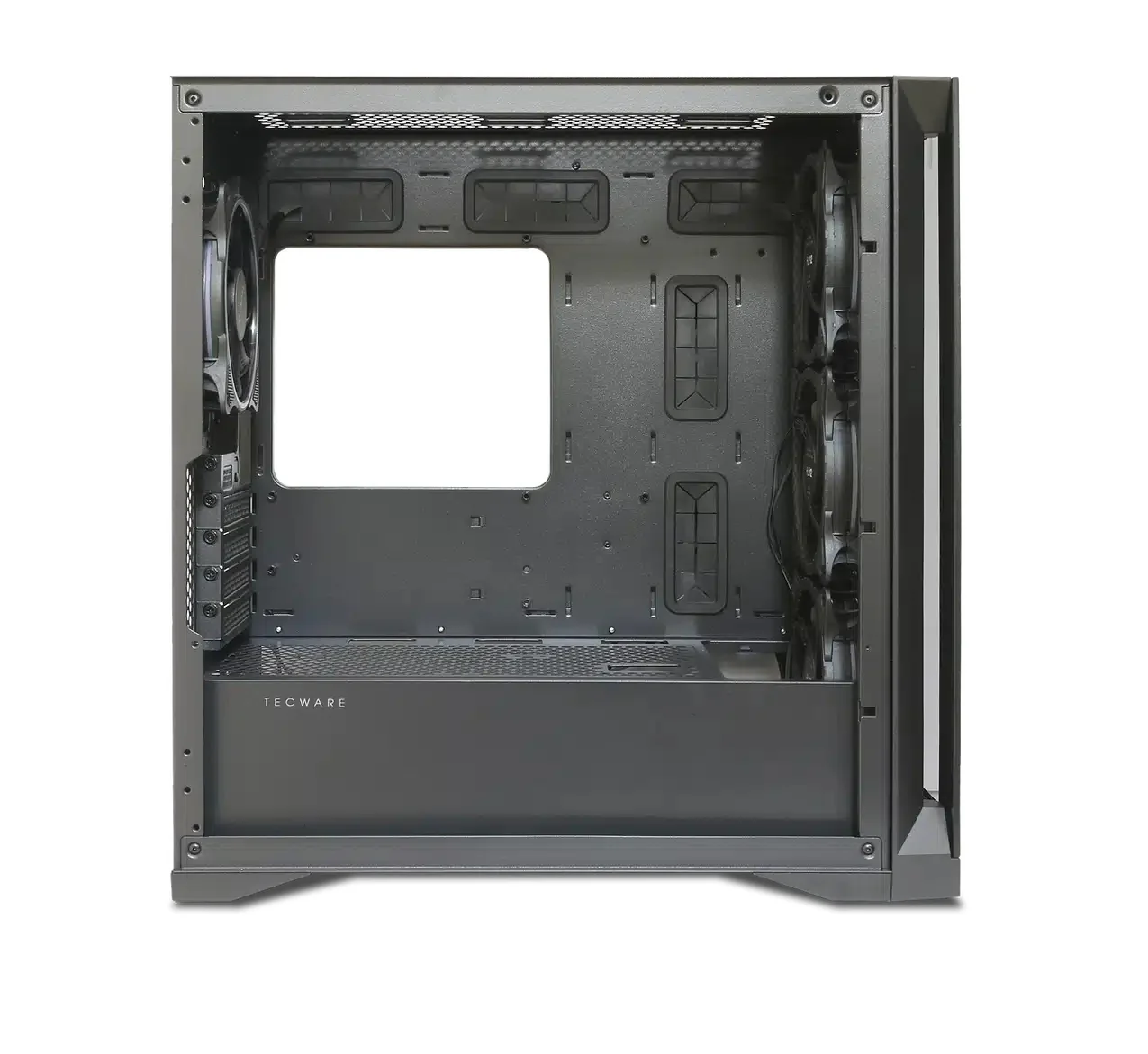 Tecware Vision M High Airflow MATX Dual Tempered Glass PC Case (Black) - Image 2