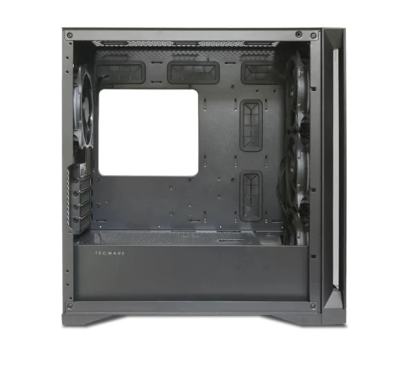 Tecware Vision M High Airflow MATX Dual Tempered Glass PC Case (Black) - Image 4