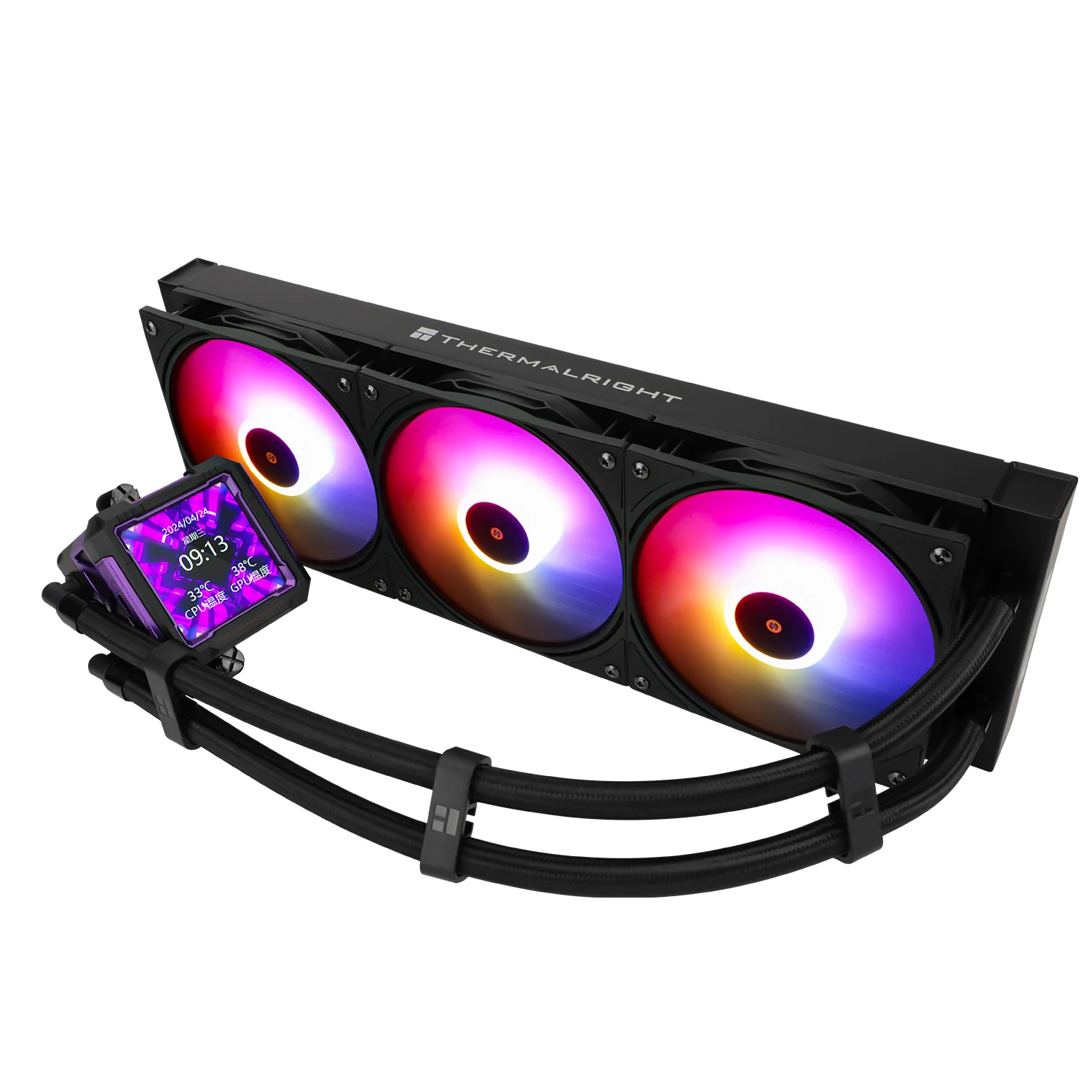 Thermalright Frozen Warframe Pro 360 ARGB AIO CPU Liquid Cooler (Black, White) - Image 4