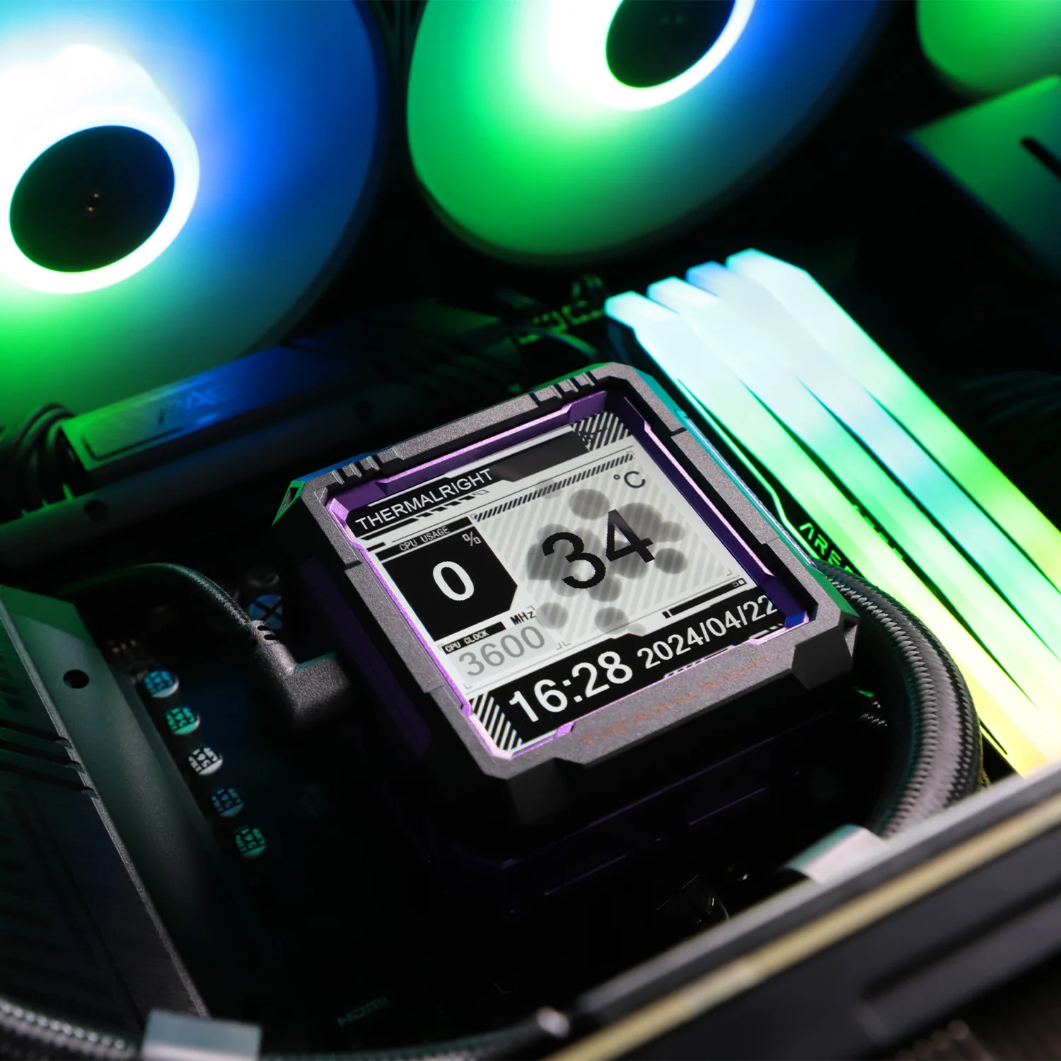 Thermalright Frozen Warframe Pro 360 ARGB AIO CPU Liquid Cooler (Black, White) - Image 7
