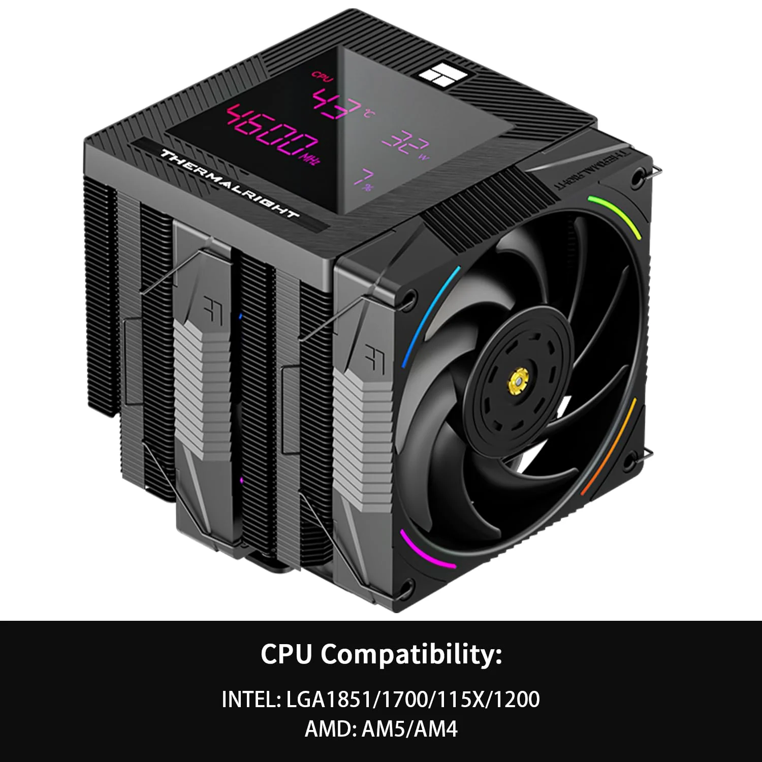 Thermalright Phantom Spirit 120 Digital Evo Dual Tower CPU Air Cooler (Black) - Image 5
