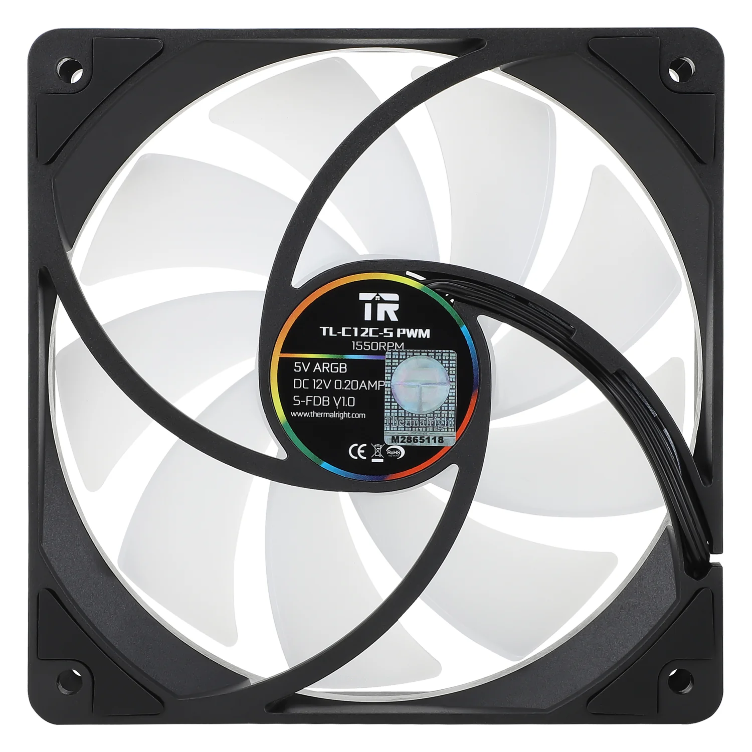 Thermalright TL-C12C-S 120mm PWM ARGB Case Fan - 5-Pack (Black, White) - Image 7