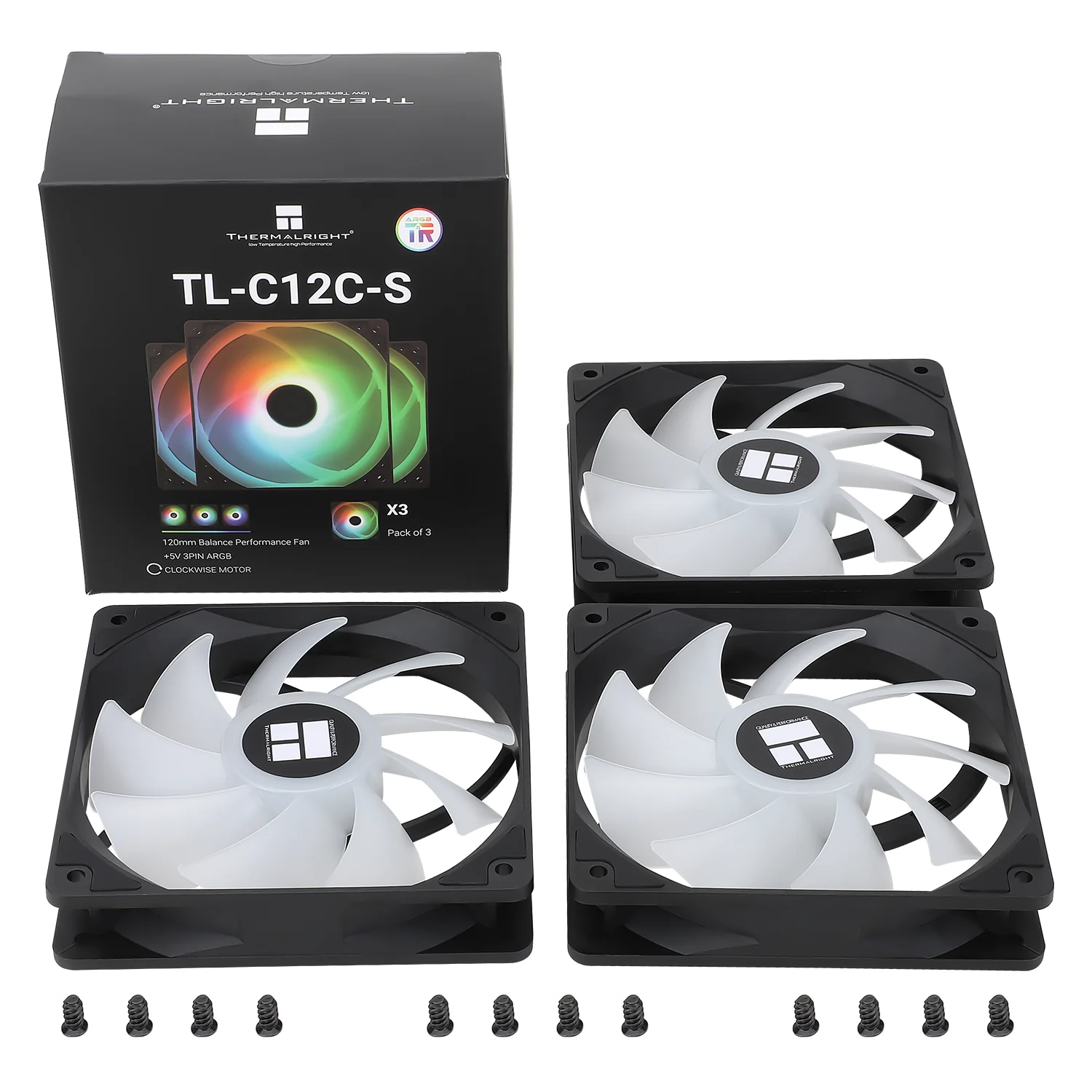 Thermalright TL-C12C-S ARGB 120mm High Performance PWM Case Fan (Black) (3-Pack) - Image 11