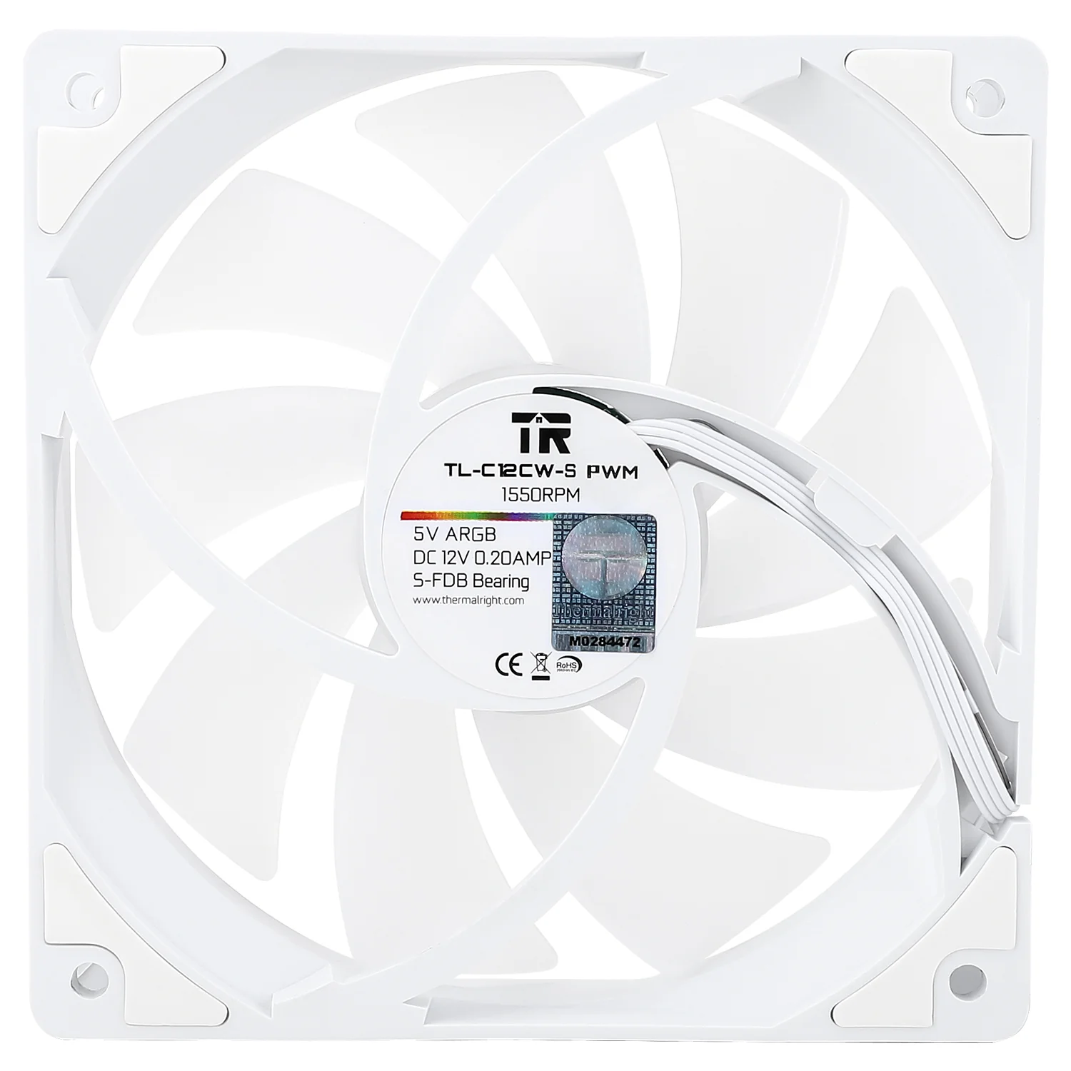 Thermalright TL-C12CW-S ARGB 120mm High Performance PWM Case Fan (White) - Image 8