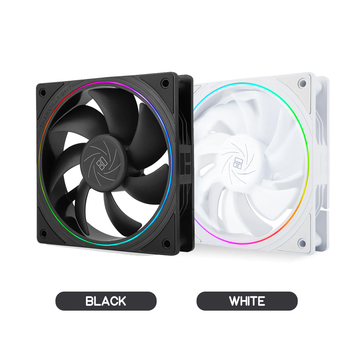 Thermalright TL-S12 120mm PWM ARGB Light Ring Case Fan (Black, White)