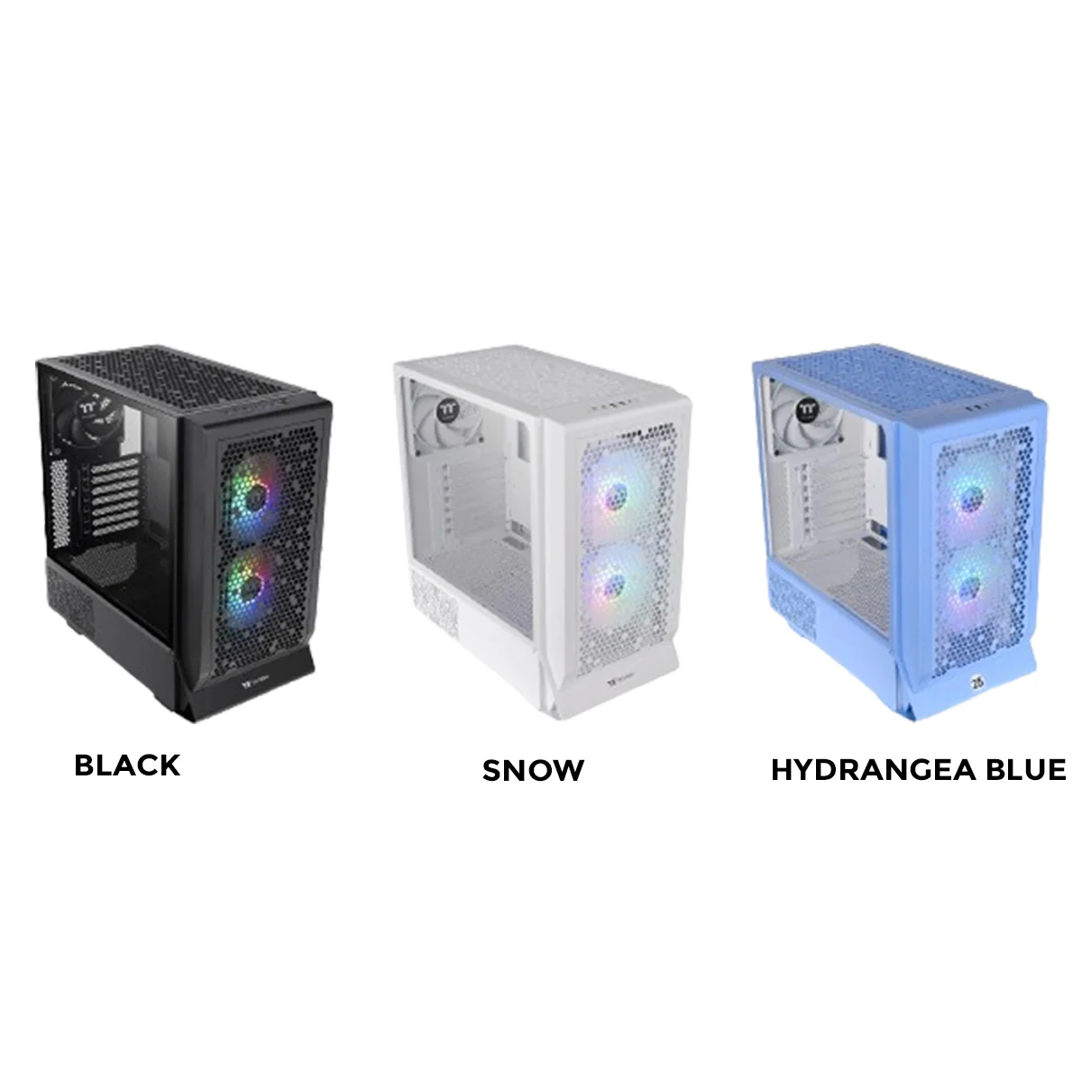 Thermaltake Ceres 330 TG RGB Mid Tower 4mm Tempered Glass PC Case(Black, Hydrangea Blue, Snow) - Image 12