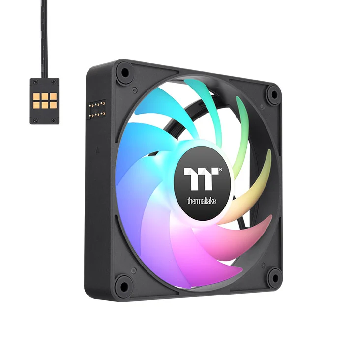 Thermaltake CT140 EX ARGB Sync PC Cooling Fan (3-Fan Pack) (Black, White) - Image 4