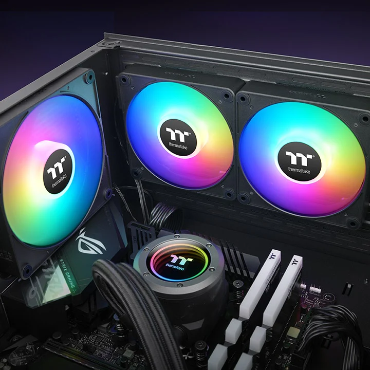 Thermaltake CT140 EX ARGB Sync PC Cooling Fan (3-Fan Pack) (Black, White) - Image 5