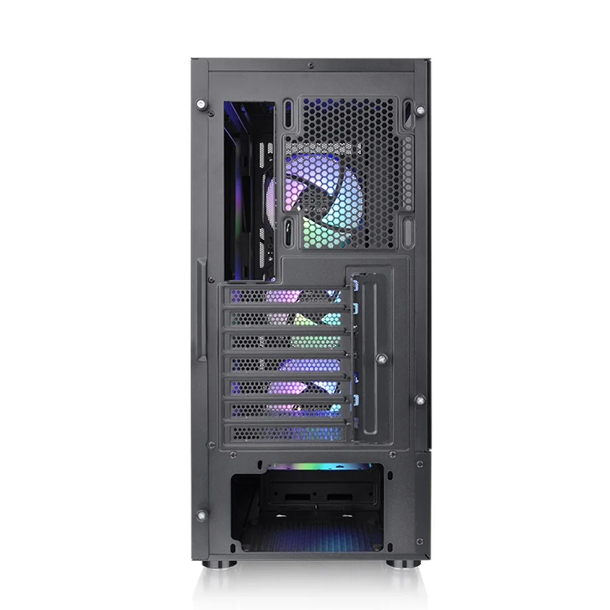 Thermaltake S200 TG RGB Mid Tower 3mm Tempered Glass With 120mm RGB Lite Front Fans PC Case (Black, Snow) - Image 8