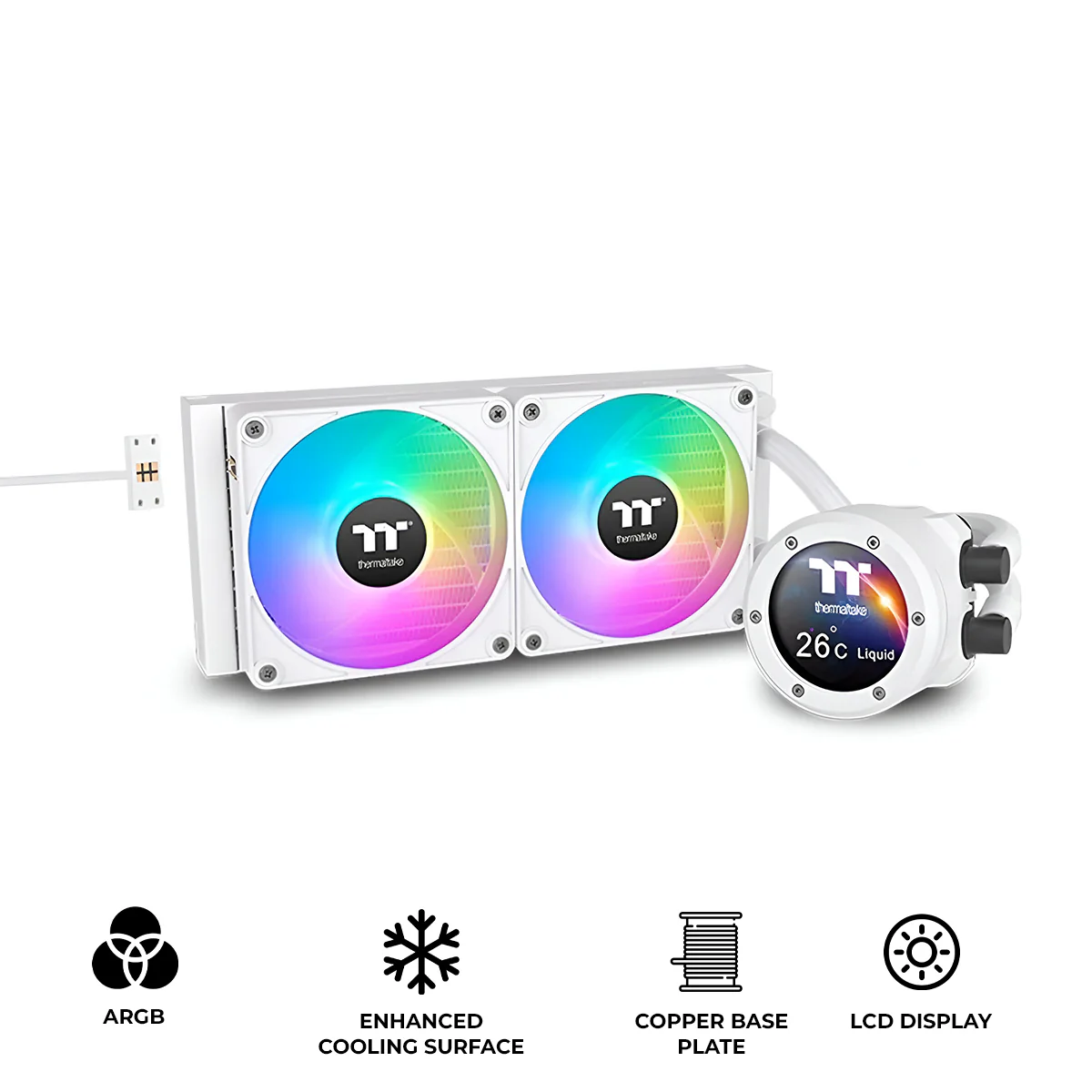Thermaltake TH280 V2 Ultra EX ARGB Sync AIO Liquid Cooler (Black, Snow Edition) - Image 10