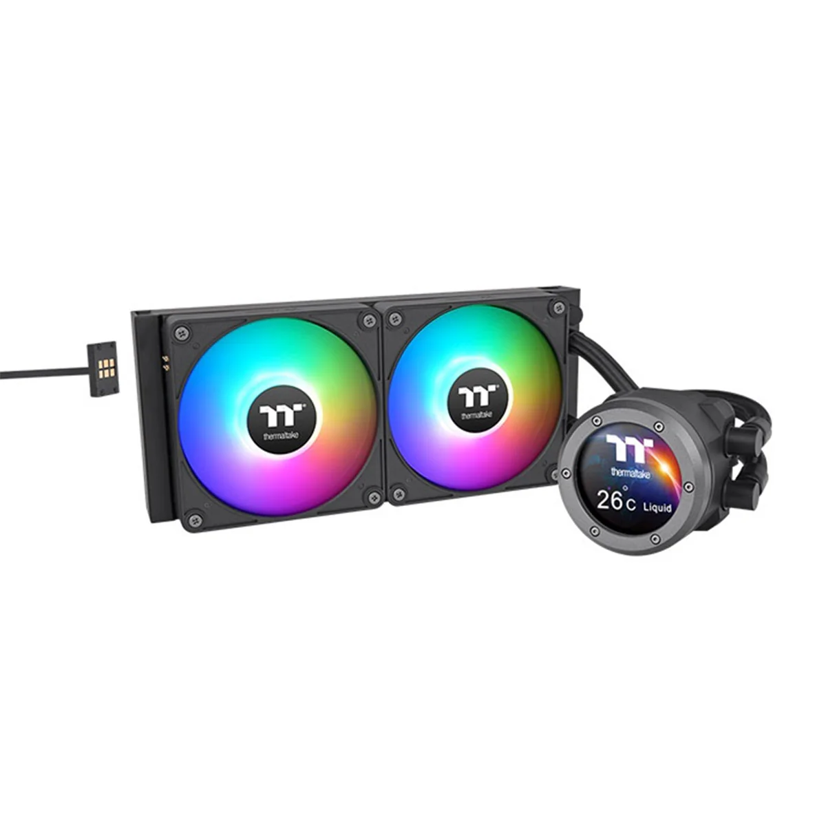 Thermaltake TH280 V2 Ultra EX ARGB Sync AIO Liquid Cooler (Black, Snow Edition) - Image 3
