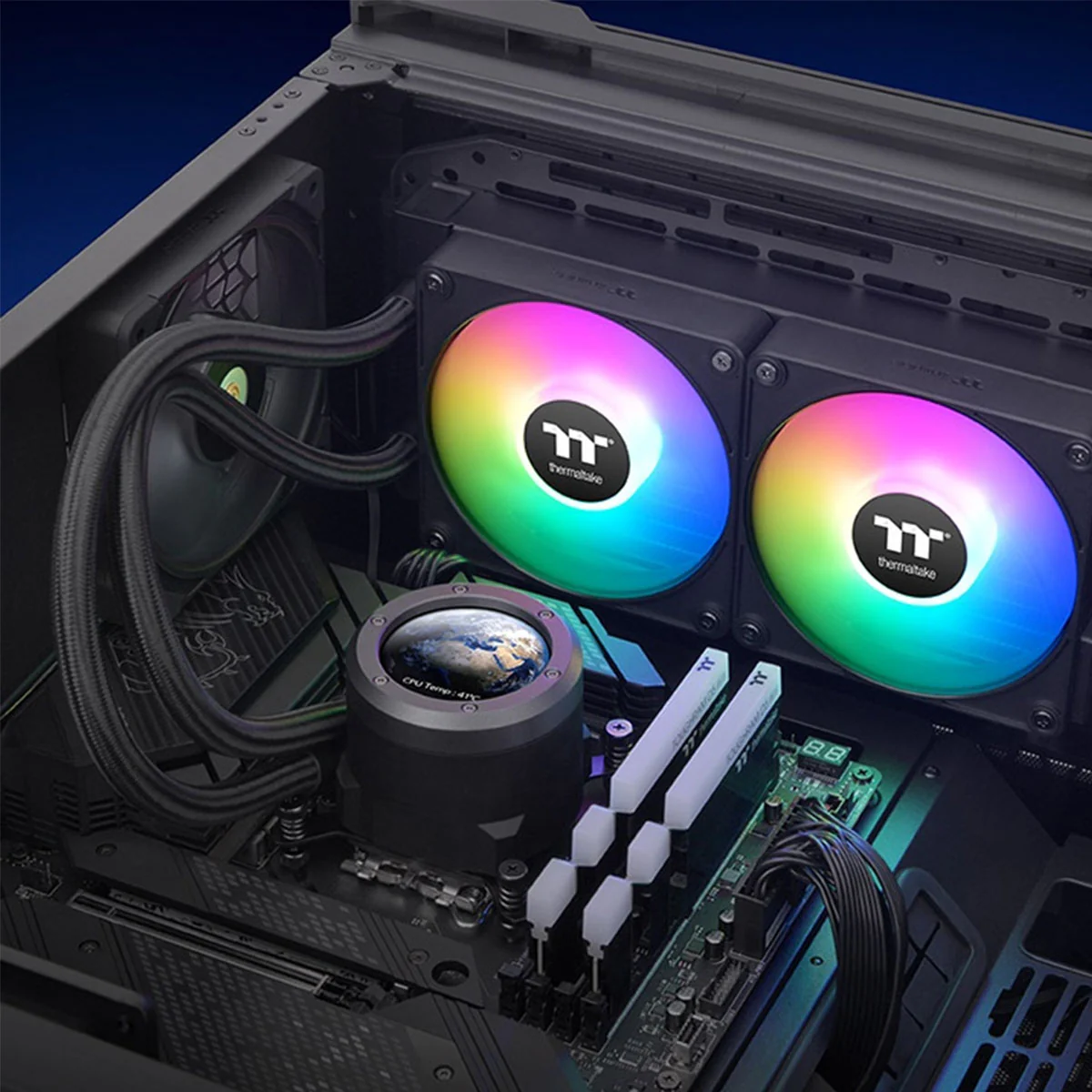 Thermaltake TH280 V2 Ultra EX ARGB Sync AIO Liquid Cooler (Black, Snow Edition) - Image 8