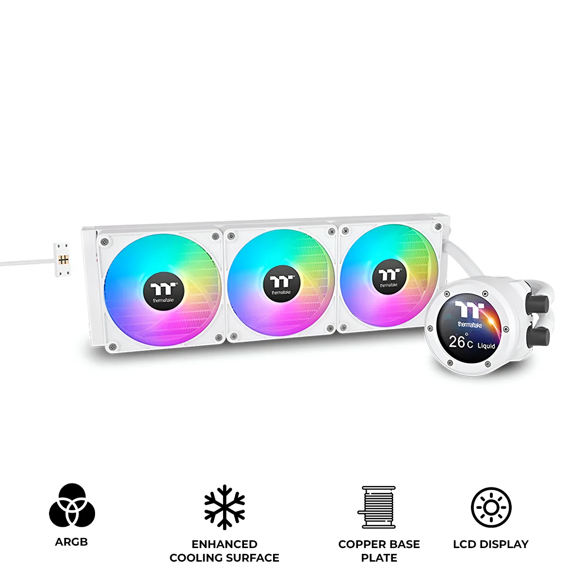 Thermaltake TH360 V2 Ultra EX ARGB Sync AIO Liquid Cooler (Black, Snow Edition) - Image 10