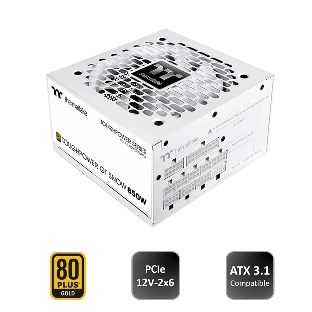 Thermaltake Toughpower GT 850W 80+ Gold Fully Modular Power Supply (Black, Snow) - Image 9
