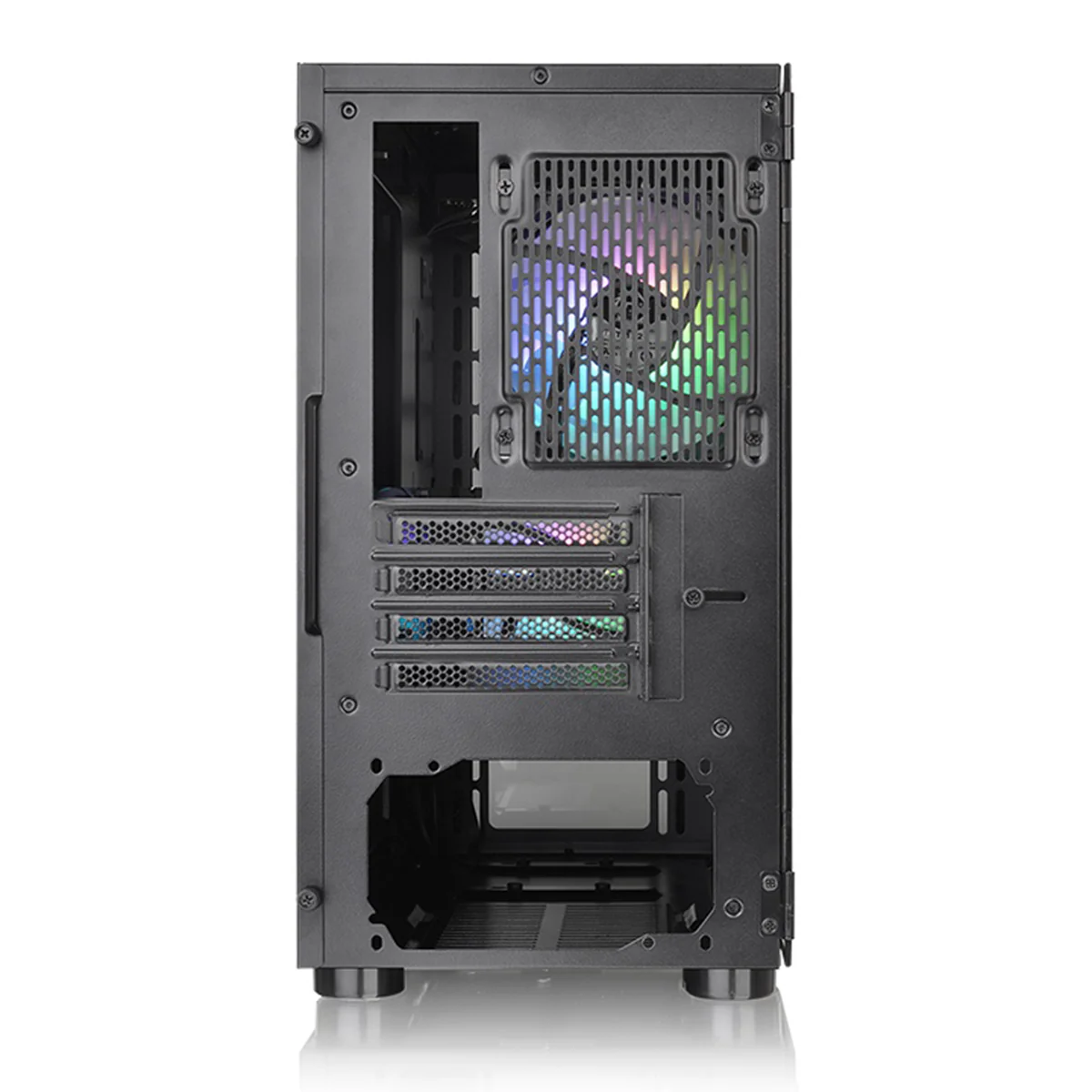 Thermaltake V150 TG RGB Breeze Micro Case 4mm Tempered Glass With 120mm RGB Front Fans PC Case (Black) - Image 3