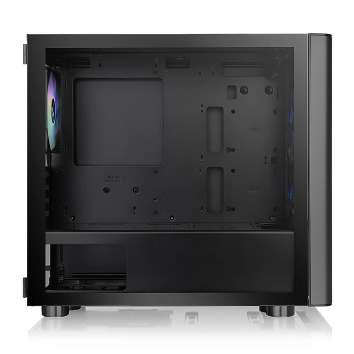 Thermaltake V150 TG RGB Breeze Micro Case 4mm Tempered Glass With 120mm RGB Front Fans PC Case (Black) - Image 6