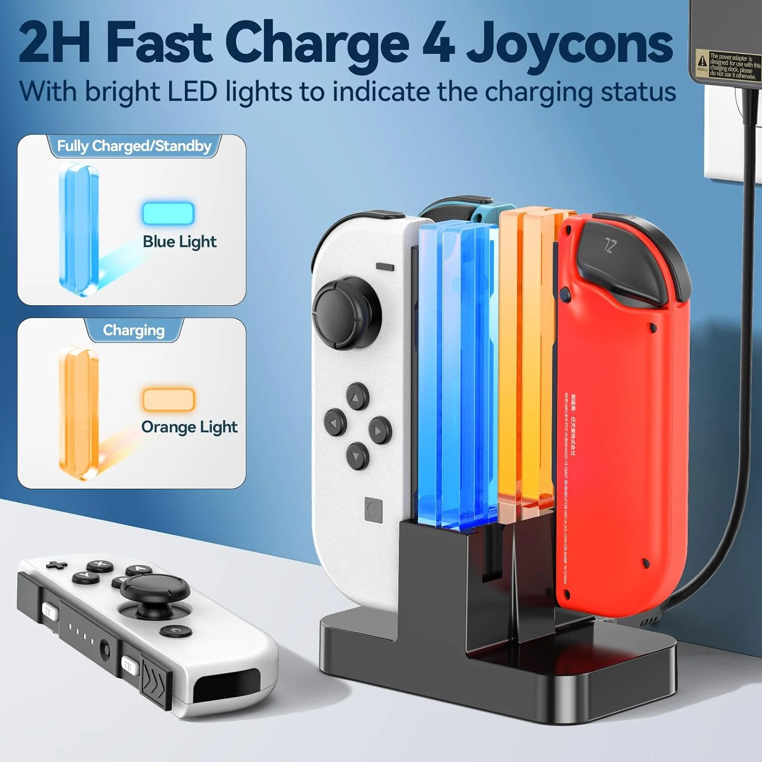 Tokluck Joy Controller Charging Dock For Nintendo Switch (Black) (SW807) - Image 5