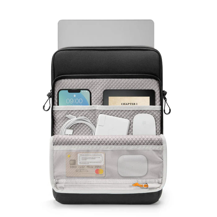 Tomtoc DefenderAce-A03 Laptop Shoulder Bag For 13-Inch Macbook Pro & Air (Black) (A03C2D1) - Image 2