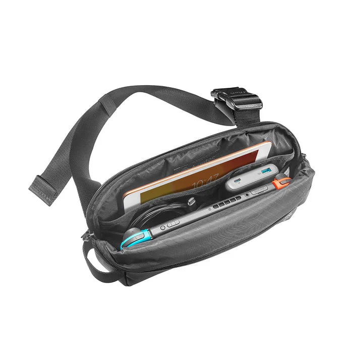 Tomtoc Explorer-T21 Sling Bag With Minimalist EDC Design - Small (Black, Light Gray, Olive Green, Space Grey, Inky Blue) (T21S1D1, T21S1G2, T21S1T1, T21S1G1, T21S1B1) - Image 7