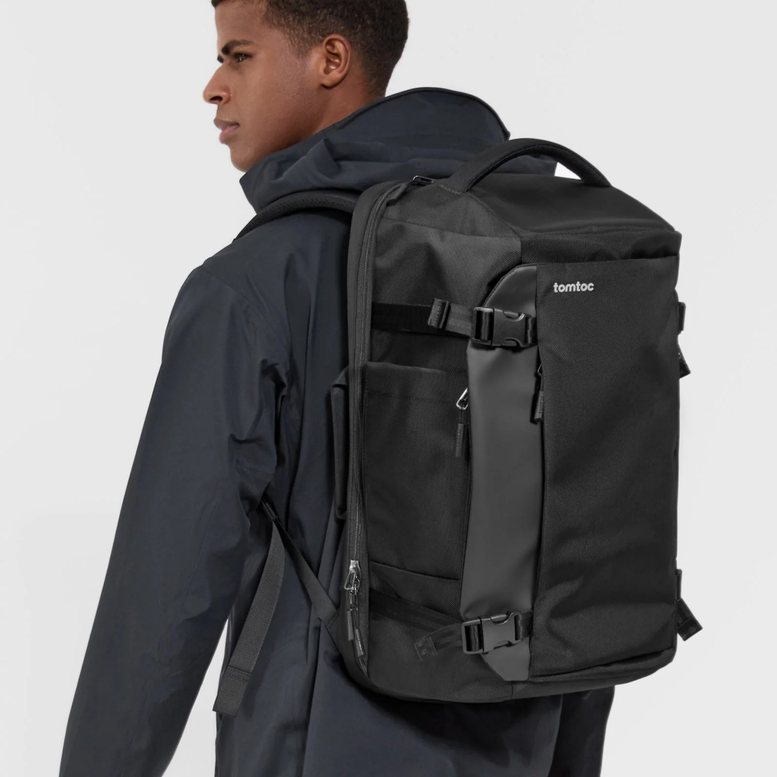 Tomtoc Navigator-T66 40L Laptop Travel Backpack (Black) (T66M1D1) - Image 10