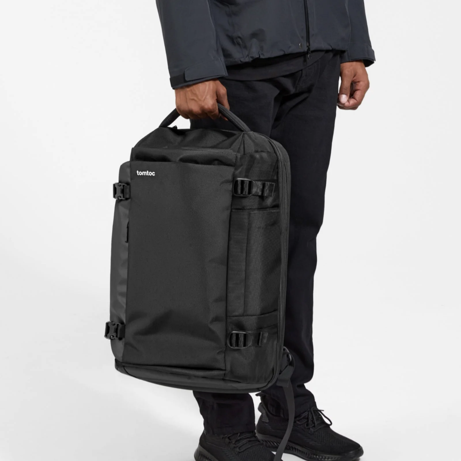Tomtoc Navigator-T66 40L Laptop Travel Backpack (Black) (T66M1D1) - Image 6