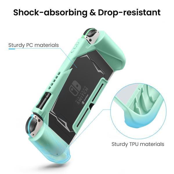 Tomtoc NSW Dockable Grip Case for Nintendo Switch (Turquoise) (A05-020T01) - Image 2