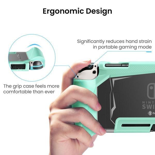 Tomtoc NSW Dockable Grip Case for Nintendo Switch (Turquoise) (A05-020T01) - Image 5