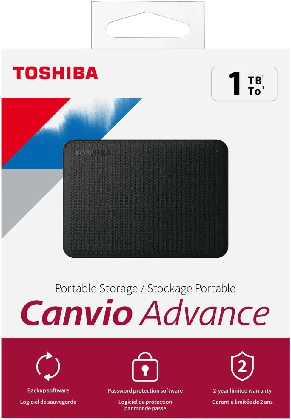 Toshiba Canvio Advance 1TB 2.5" USB 3.2 Portable External Hard Drive (Black) - Image 10