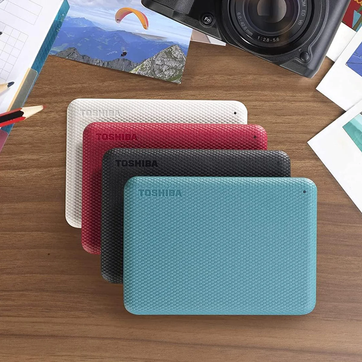 Toshiba Canvio Advance 4TB 2.5" USB 3.2 Portable External Hard Drive (Green, Red, White) - Image 6