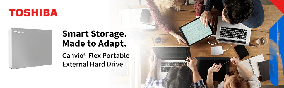 Toshiba Canvio Flex 1TB 2.5" USB 3.2 Portable External Hard Drive (Silver) - Image 4