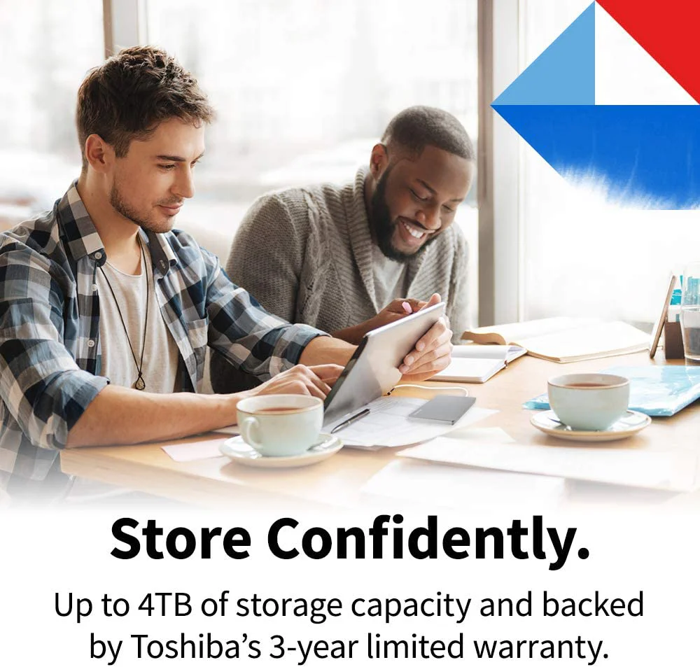 Toshiba Canvio Flex 1TB 2.5" USB 3.2 Portable External Hard Drive (Silver) - Image 7