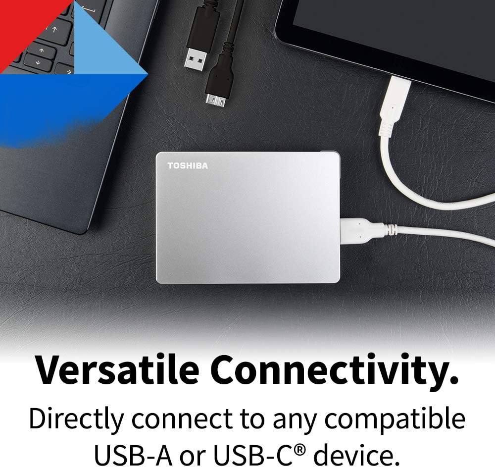 Toshiba Canvio Flex 1TB 2.5" USB 3.2 Portable External Hard Drive (Silver) - Image 9