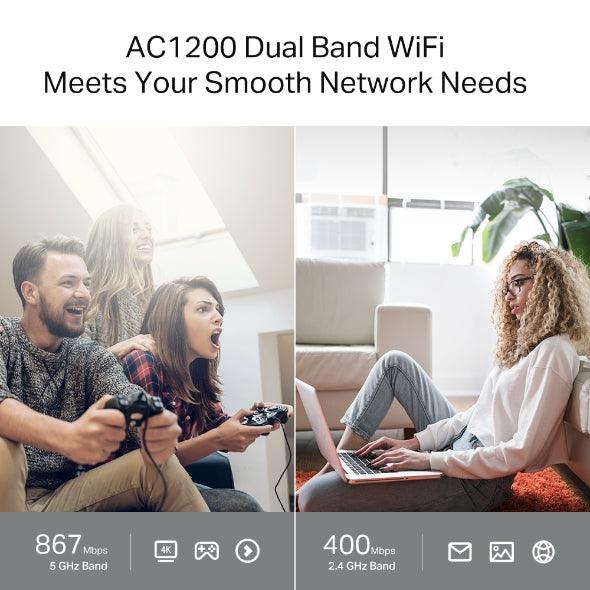TP-Link AC1200 Dual-Band Wi-Fi Router (Black) (Archer C64) - Image 4