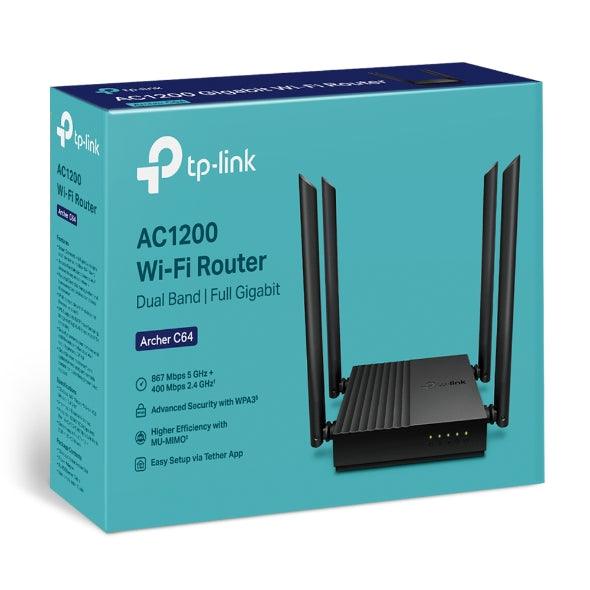 TP-Link AC1200 Dual-Band Wi-Fi Router (Black) (Archer C64) - Image 7