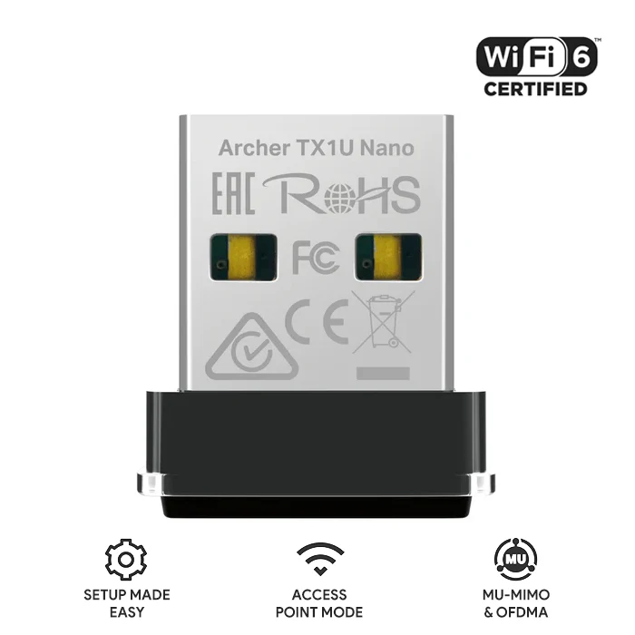 TP-Link Archer TX1U Nano AX300 Wi-Fi 6 Wireless USB Adapter