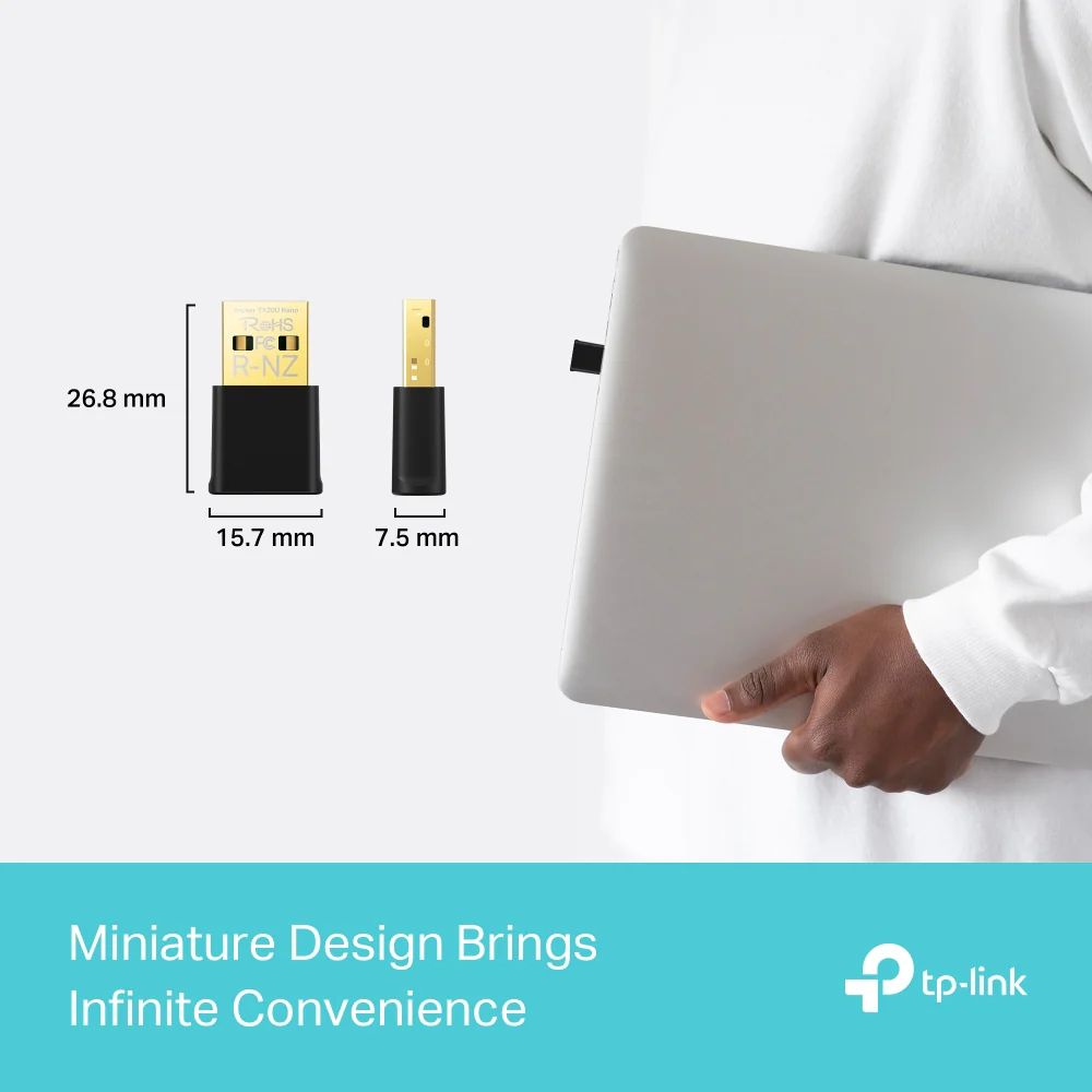 TP-Link Archer TX20U Nano AX1800 Nano Wi-Fi 6 Wireless USB Adapter - Image 3